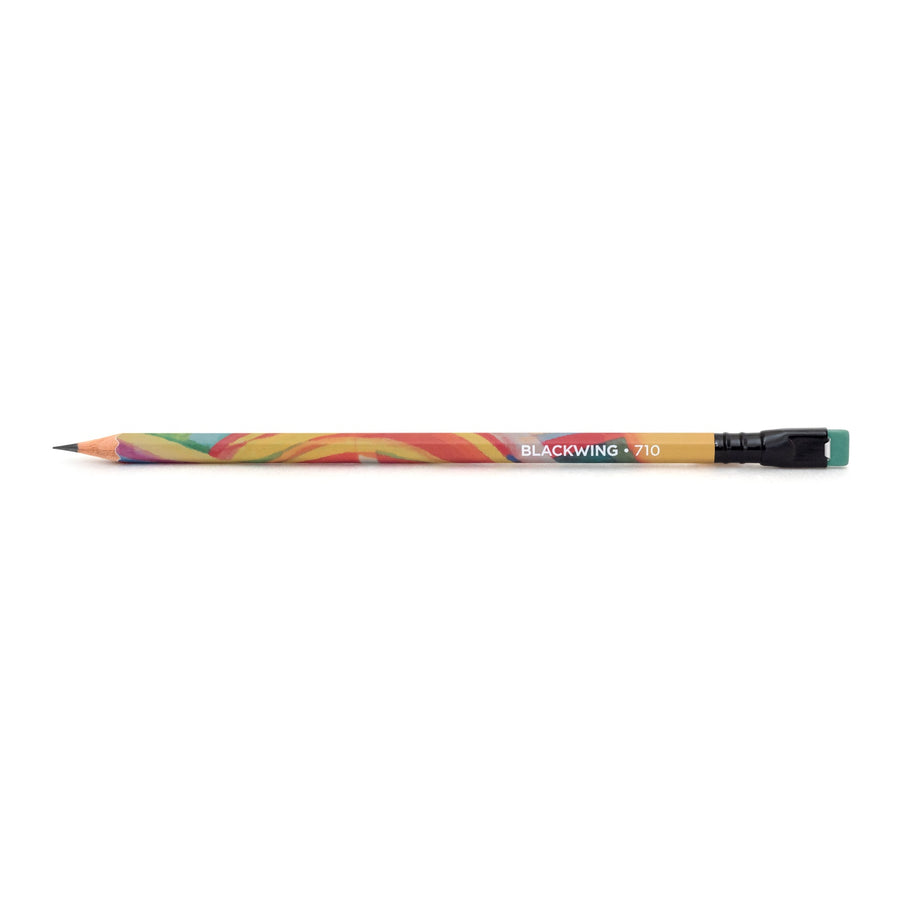 A Blackwing Volume 710 pencil (Set of 12) with a Grateful Dead pattern isolated on a white background.