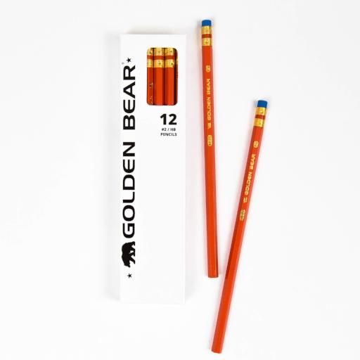 Golden Bear Orange #2 Pencils (12 Pack)